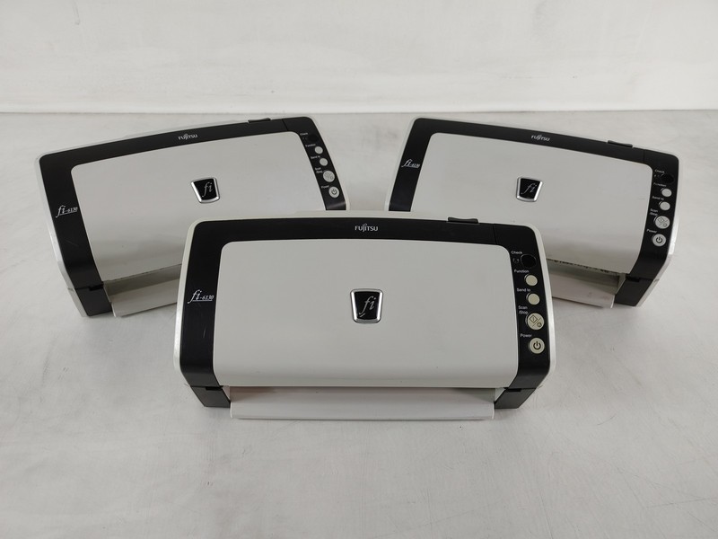 Lot of 3 Fujitsu fi-6130 Color Duples Document/Image Sheet Fed Scanner For Parts