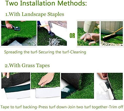 Realistic Thick Artificial Grass Turf -Indoor Outdoor Garden Lawn Landscape S...