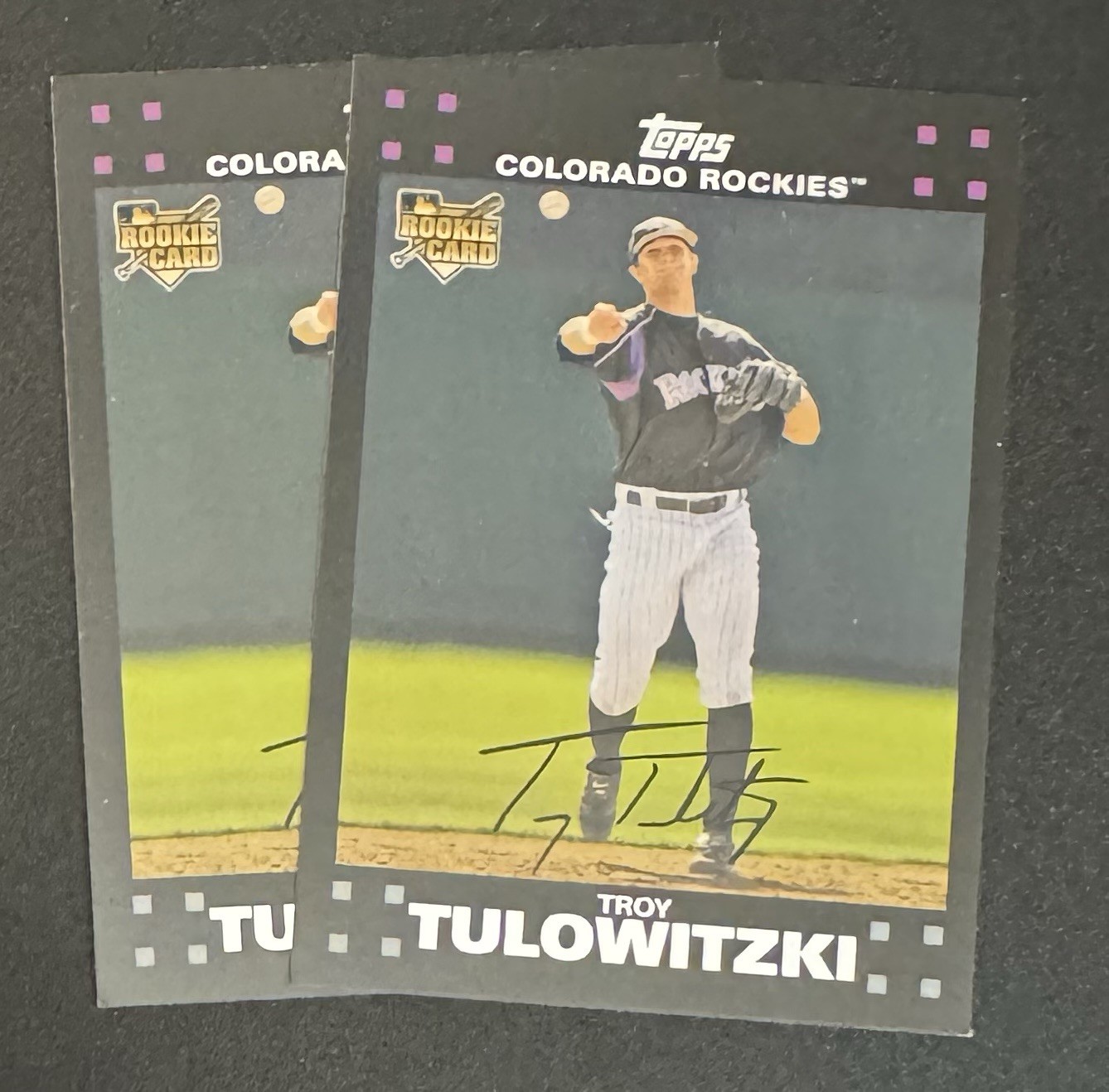 (2) Troy Tulowitzki 2007 Topps ROOKIE #135 Lot - Colorado Rockies 