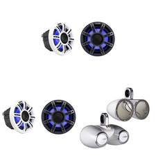 Kicker Premium Marine 6.5 51MSC65 2 Pair  With 12KMTEDW White Dual Enclosur...