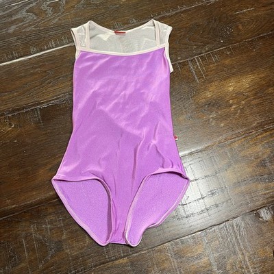 Yumiko Ballet Dance Leotard Size Small Fuschia Sleeveless Back Cut Out