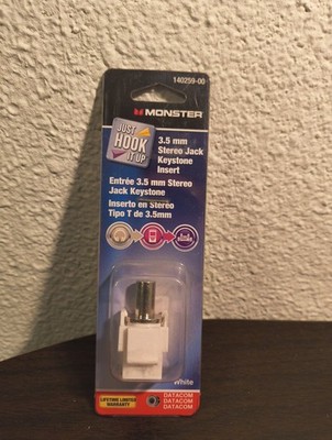 Monster Just Hook It Up 3.5 mm Stereo Jack Keystone Insert