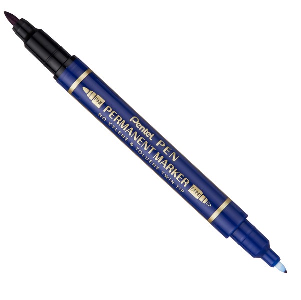 Marcatore Permanente Twin Tip Pentel - Doppia Punta Tonda - Fine e Extra Fine -