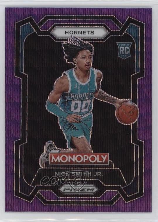 2023-24 Panini Prizm Monopoly Purple Wave Nick Smith Jr #14 Rookie RC 0ms5