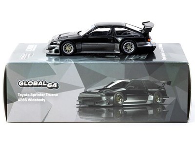 TOYOTA SPRINTER TRUENO AE86 WIDEBODY RHD BLACK 1/64 BY TARMAC