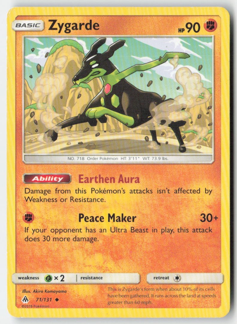 Zygarde 71/131 Uncommon MP Regular - Forbidden Light
