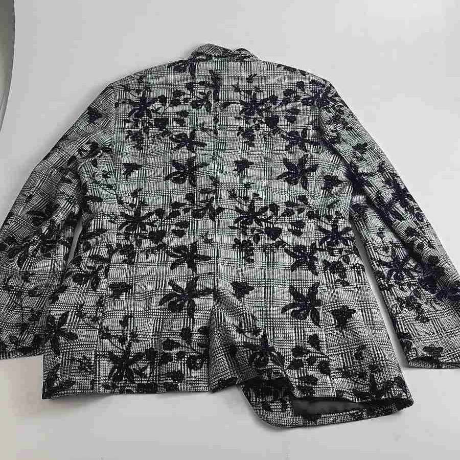 INC International Concepts Men's Blazer W/ Embriodered Floral Black/White Size L - Image 4 of 4