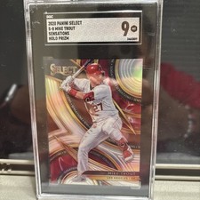 2020 Panini Select Mike Trout Sensations Holo Prizm S-8 SGC 9