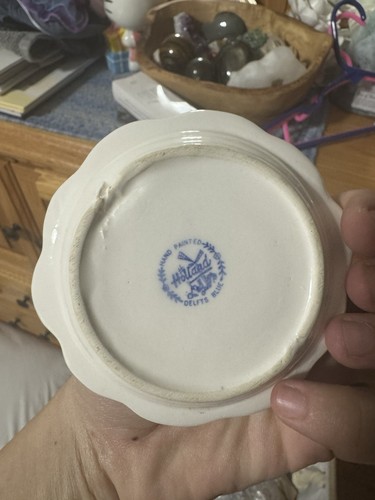 Vintage Delft Blue Hand Painted Glazed Ashtray - Made in Holland - Picture 2 of 3