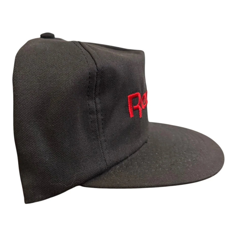 Sombrero de Camionero Reebok Negro Vintage Años 80 Snapback Rojo Logo Unión Hecho en EE. UU. USADO EN EXCELENTE ESTADO Foto 4 de 4