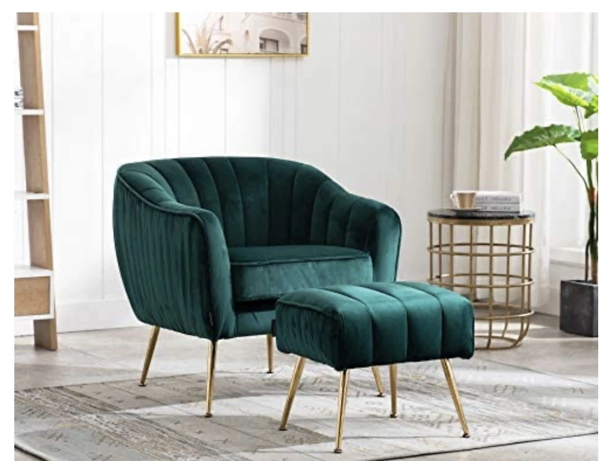 suede green accent chair sofa couch