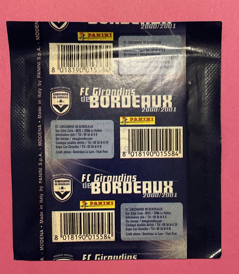 Original Pochette Bustina Panini France Foot FC Girondins Bordeaux 2000 - 2001 - Photo 2/2