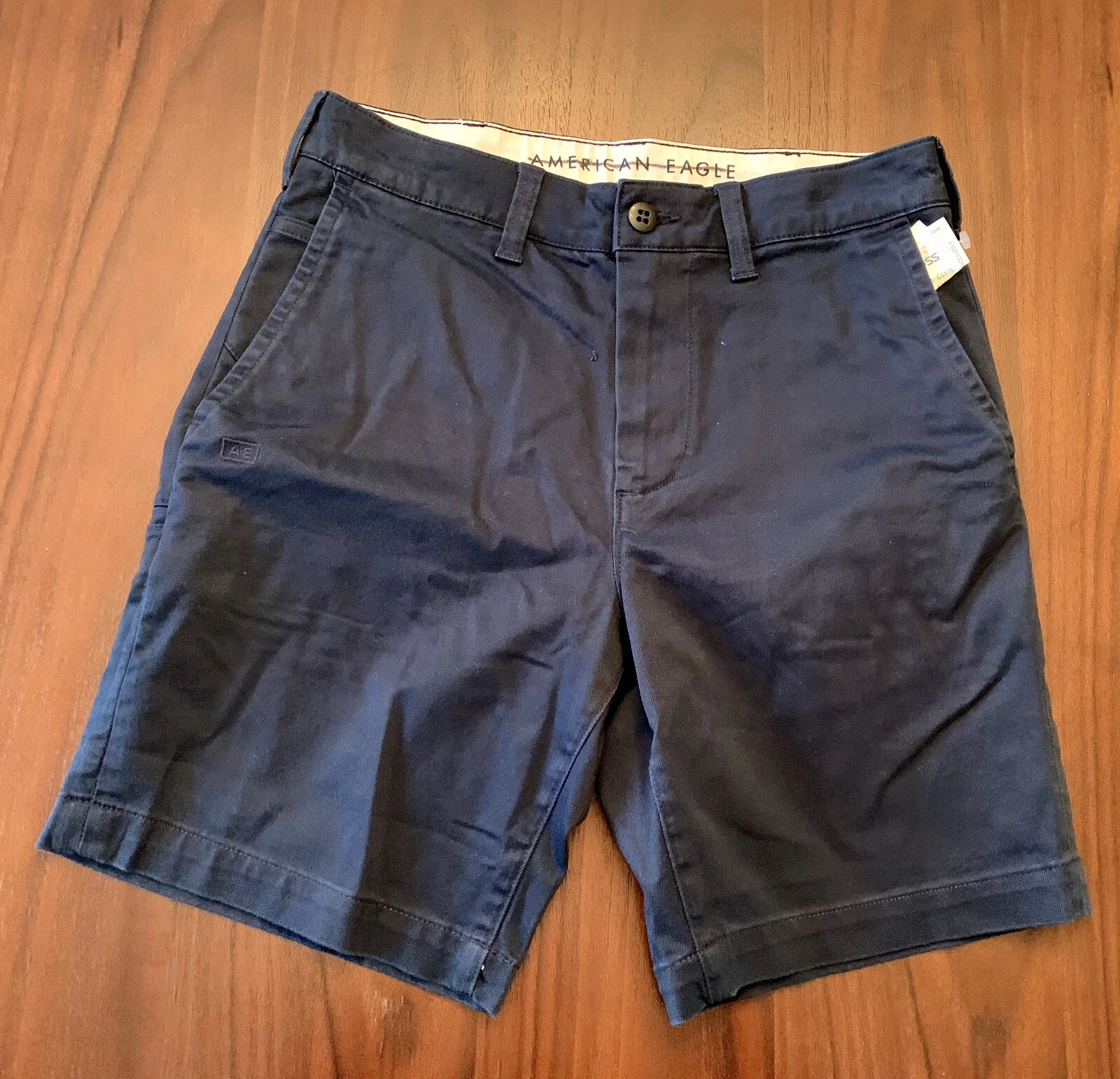Ametican Eagle Flat Front Blue Shorts Size 28 New
