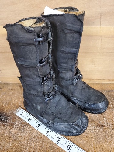 Vintage 1900's Goodrich Children's Shoes Kids Galoshes Black Rain Boots Buckle - Picture 10 of 11