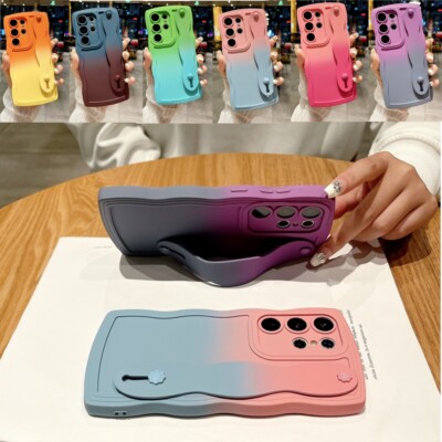 For Samsung Galaxy A71 A54 A13 A05 Gradient Stand Slim Case Screen Protector