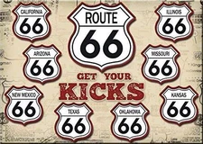 Route 66 Shields Magnet - brand new - get your kicks on rt 66 Arizona Texas Cali