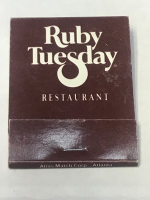 Rare Vintage Matches Ruby Tuesday Restaurant Ebay