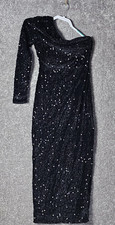Sequined Velvet Dress M Black Halloween Whimsigoth Vampiress Vamp Gothic Holiday