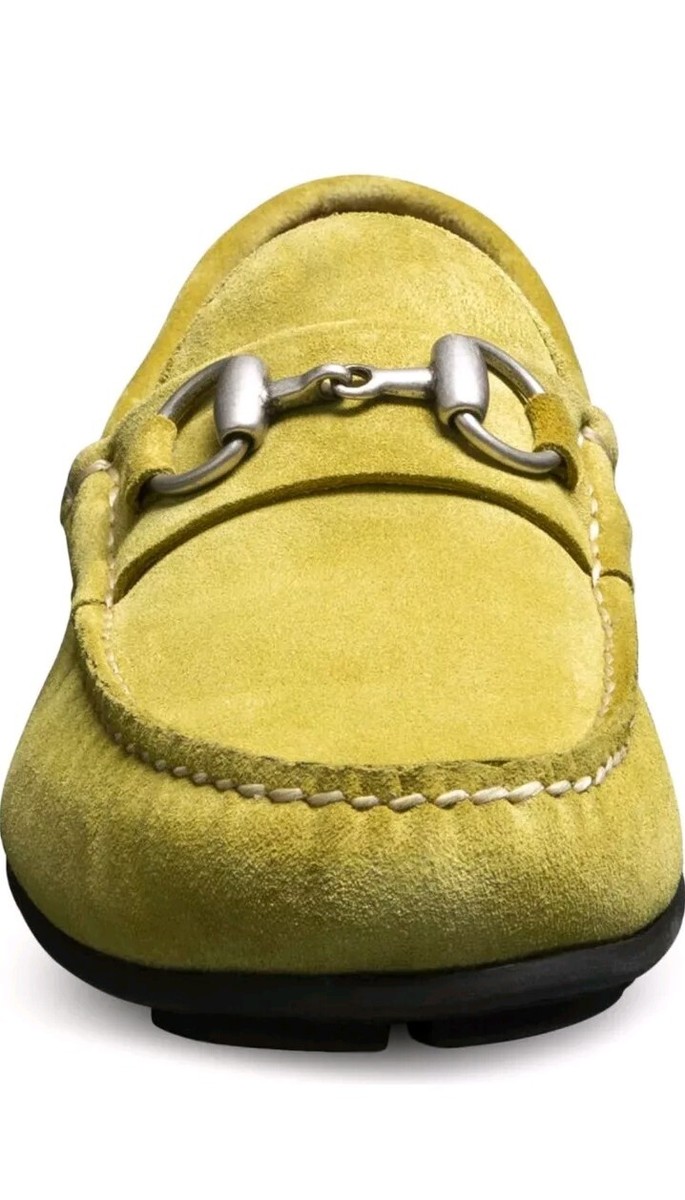 Allen Edmonds Sebastian Lime Green Suede Driving Moc 