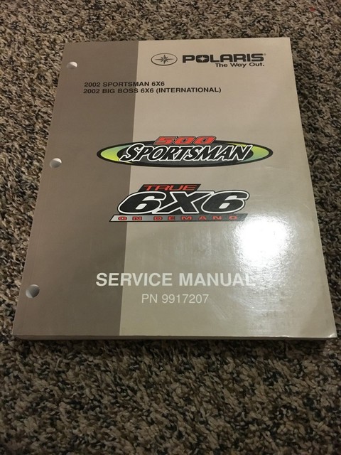 2002 POLARIS Sportsman 500 6x6 ATV QUAD Service Shop Repair Manual