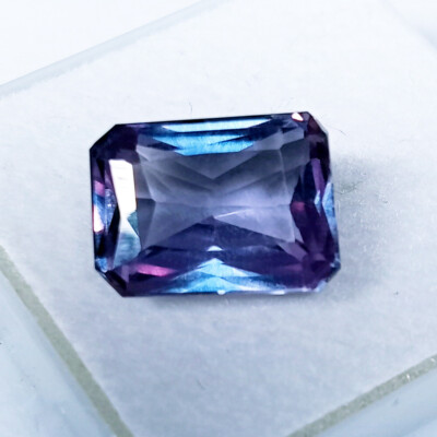 Color Change Natural Alexandrite Emerald Cut 6.50 Ct CERTIFIED Loose Gemstone