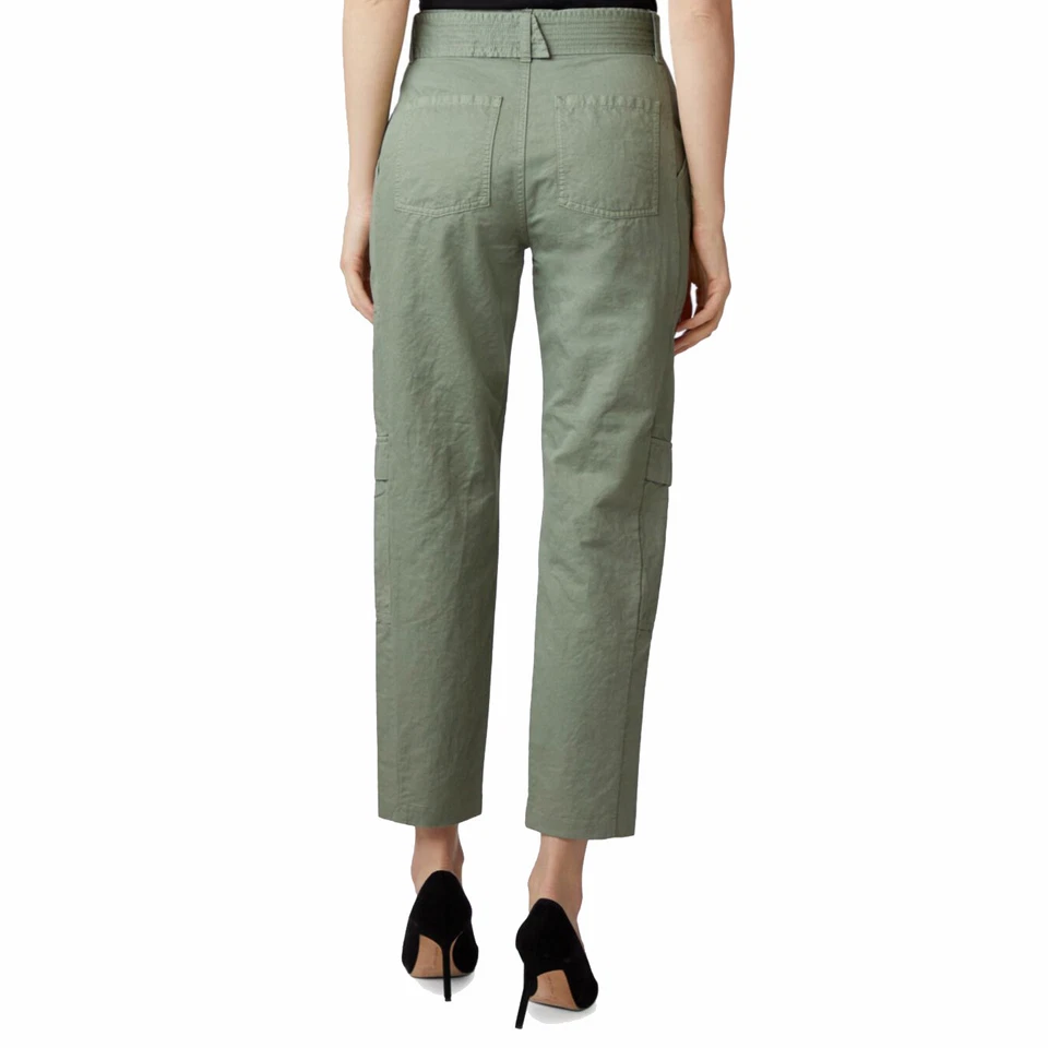 J Brand Womens Green Slim Utility Belted D-Ring High Rise Ankle Pants Size 30 - Image 3 of 4