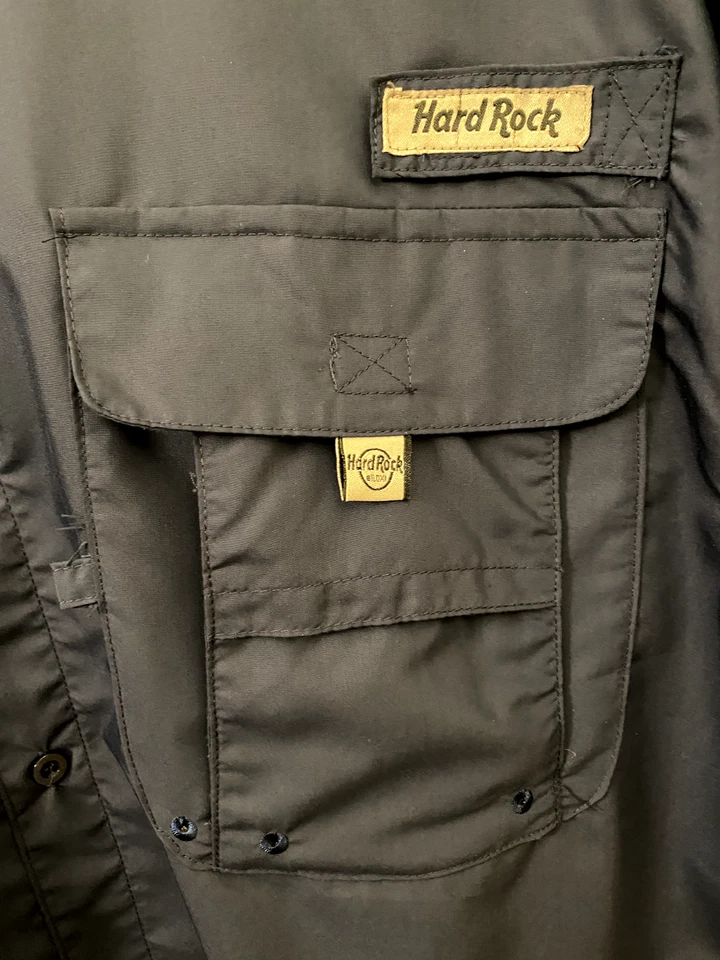 Hard Rock Biloxi - Camisa de pesca con botones - Para hombre 2XL - Azul marino oscuro Foto 2 de 4