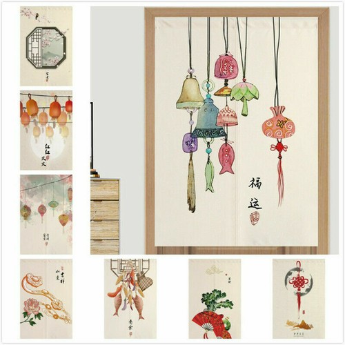 Chinese Noren Doorway Curtains Kitchen Hanging Tapestry Room Divider Blind Home - Picture 3 of 23