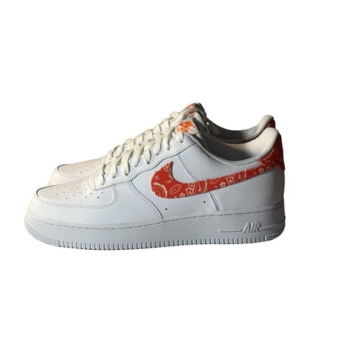 NIKE Mujer Fuerza Aérea 1 '07 ESS Blanco Rush Naranja DJ9942 102 - Talla 12 Nuevo - Imagen 2 de 7