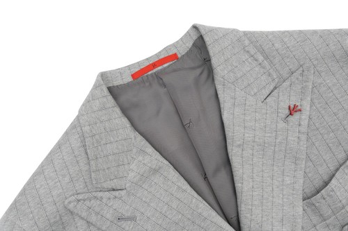 $5200 ISAIA "Capri" Gray Comfort Suit Jersey Cotton & Silk 36 US / 46 EU 8C - Picture 4 of 10