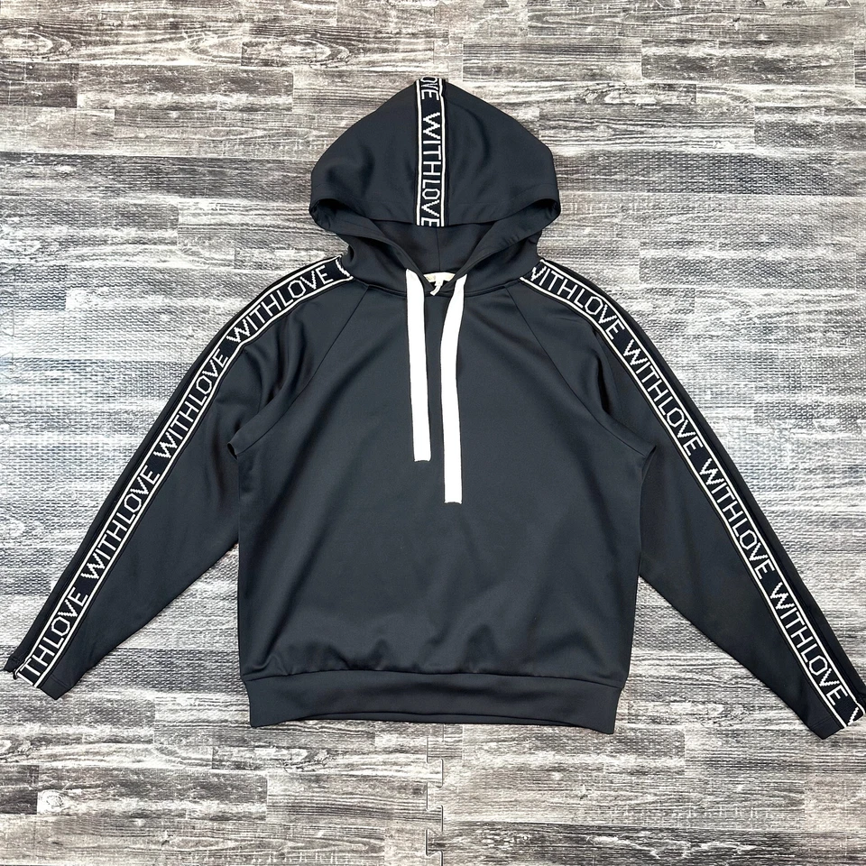 Sudadera pulóver negra con capucha Maje Sweat para mujer talla 3 con banda With Love Foto 3 de 4