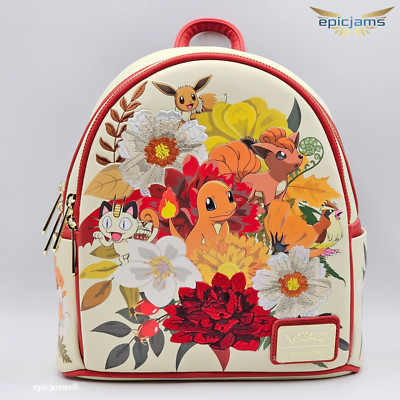 Loungefly Pokemon Charmander and Friends Floral Mini Backpack New
