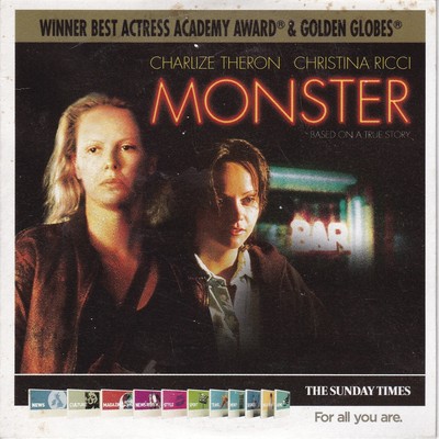 MONSTER ( THE SUNDAY TIMES Newspaper DVD ) Charlize Theron