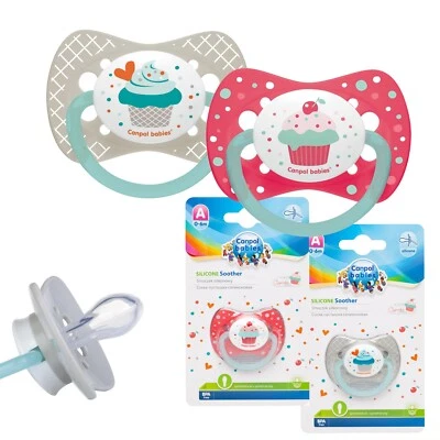 Canpol Silikon Schnuller Beruhigungssauger Symmetrisch Cupcake Collection