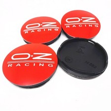 4pcs 55 Mm For Oz Racing M582 Red Silver Alloy Wheel Center Caps Rim Hub Caps