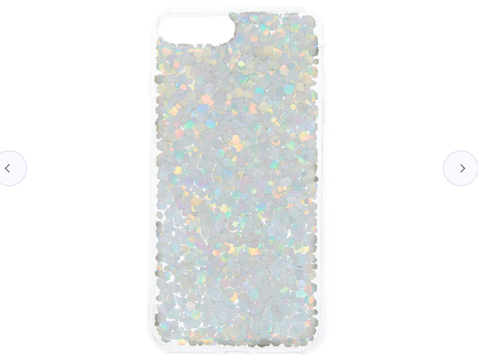 NWT Claire's Holographic Glitter Protective Phone Case iPhone 6/7/8