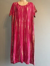 Women's Pullover Summer Night Gown, Cover Up Lounge Beach Pool Mid Dress