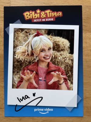 Katharina Hirschberg AK Bibi and Tina autograph card original signed