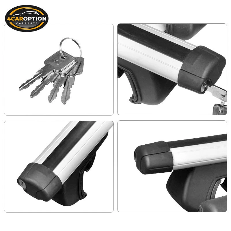 Aluminum 48 Inch 120CM Top Roof Rack Cross Bar Rail Luggage Carrier Lock & Keys - Изображение 4 из 4