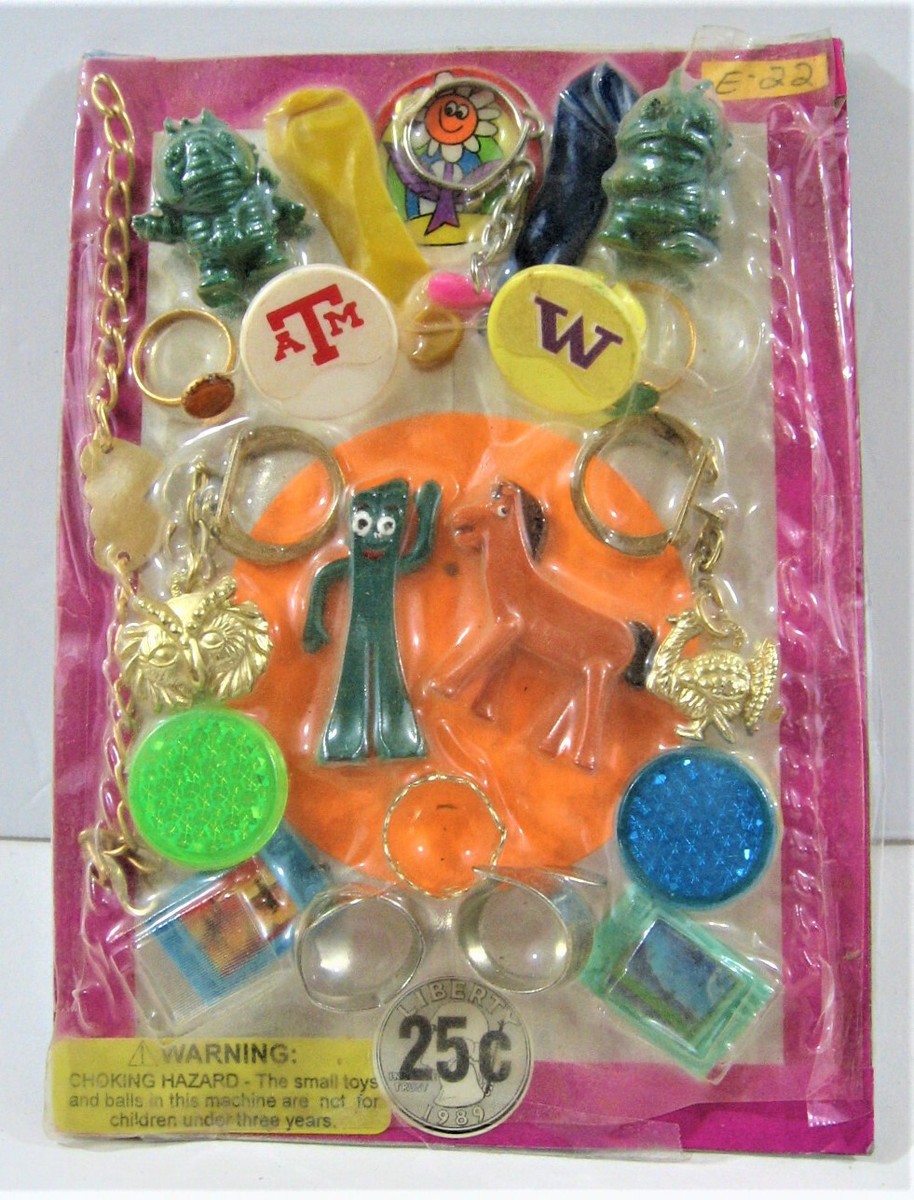 Monsters Rings Charm Toys Gumby Prizes Gumball Vend Machine 