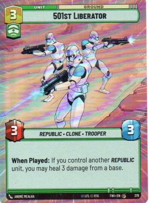Star Wars Unlimited TCG - TOTR - 501st Liberator #379 Hyperspace Common Foil