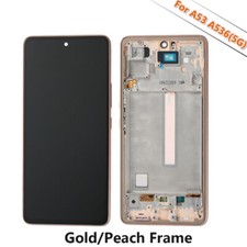 OLED For Samsung Galaxy A53 5G A536 LCD Display Touch Screen Assembly Gold Frame