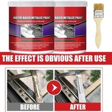2× 100ML Metal Rust Remover Water-based Metallic Paint Rust Conversion Agent USA