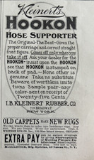 1906 Kleinerts Hookon Hose Supporter Rubber Co 719 Broadway NY Vintage Print ad