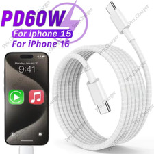 USB-C to USB-C Cable Fast Charger Lot Type C Charging Cord For iPhone 15 16 Pro