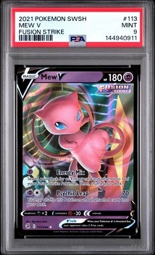 2021 POKEMON SWORD & SHIELD FUSION STRIKE #113 MEW V PSA 9
