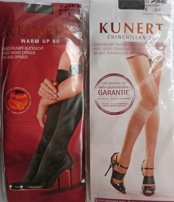 2 pairs of Kunert Medium Size Knee High Socks in Black and Anthracite