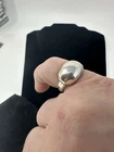 Vintage Sterling Silver Domed Statement Band, Unisex, Size 7.75 And 5,7 Grams