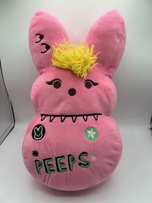 PEEPS Easter 16'' EMO BUNNY Pink Plush Punk Rock Scene 2024 RARE