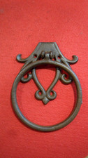 Rustic Front Door Knocker, Vintage Round Cast Iron Door Knocker 12cm. Diameter